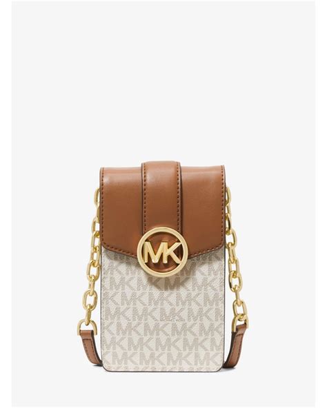 michael kors carmen small logo smartphone crossbody bag